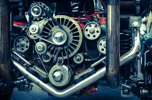Motor eines Autos